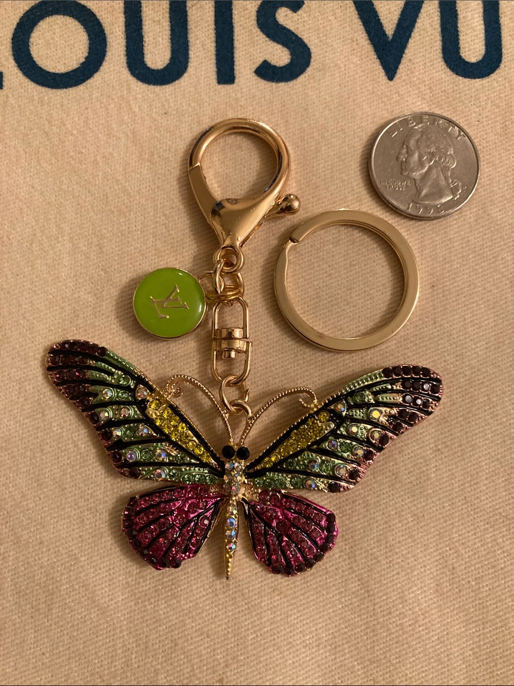 Louis Vuitton Upcycled Butterfly 🦋 Charm Purse Charm/Keychain NWOT - Picture 7 of 9